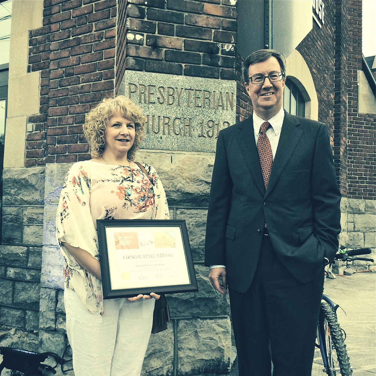 Wendy Bardach, 2014 ScotiaMcLeod Volunteer of the Year, and Mayor Jim Watson